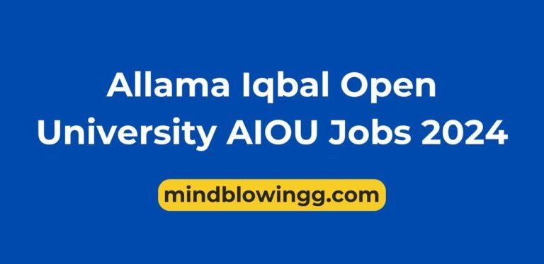 Allama Iqbal Open University AIOU Jobs 2024