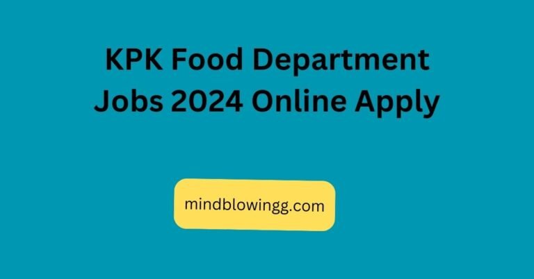 KPK Food Department Jobs 2024 Online Apply